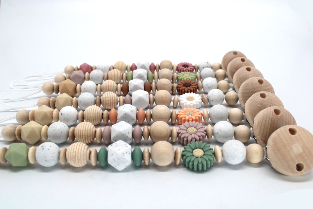 Schnullerketten Set | Sonnenblume