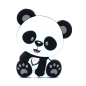 Preview: Silikon Beißanhänger | Panda Bär | Hell Grau