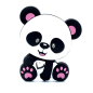 Preview: Silikon Beißanhänger | Panda Bär | Rosa