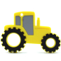 Mobile Preview: Silikon Beißanhänger I Traktor I Gelb