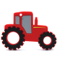 Preview: Silikon Beißanhänger I Traktor I Rot