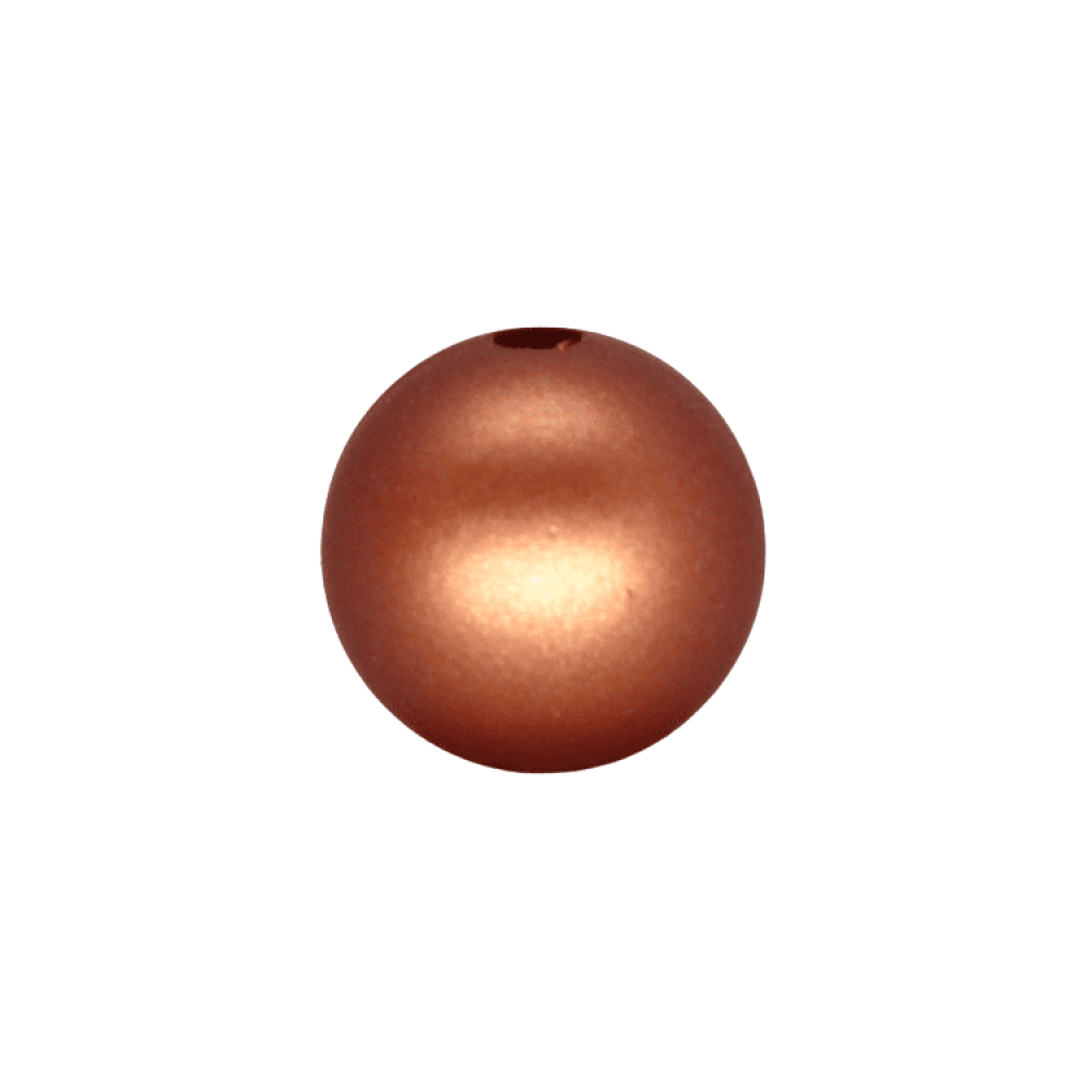 Silikon Rundperle 12mm | Metallic Rosegold