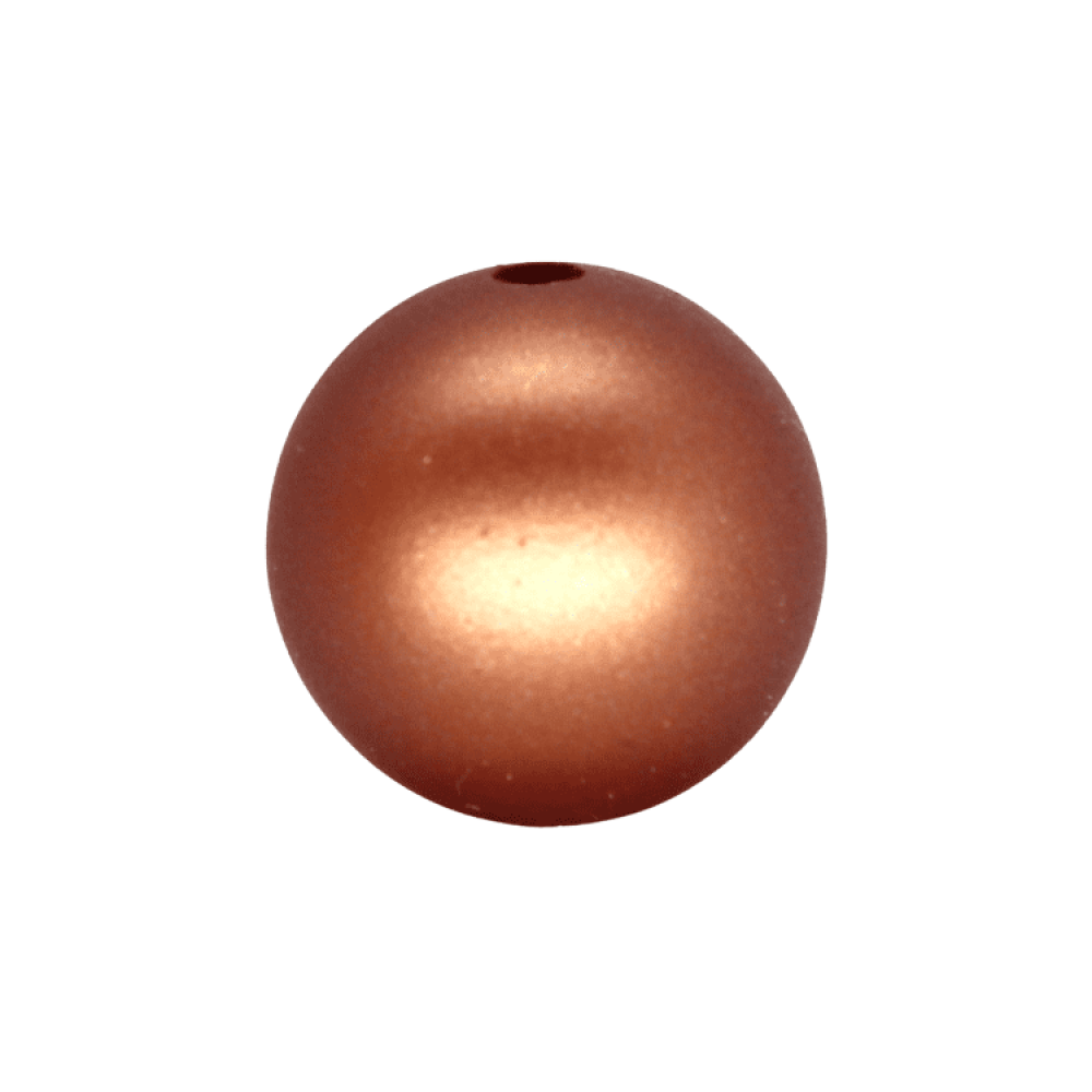 Silikon Rundperle 15mm | Metallic Rosegold