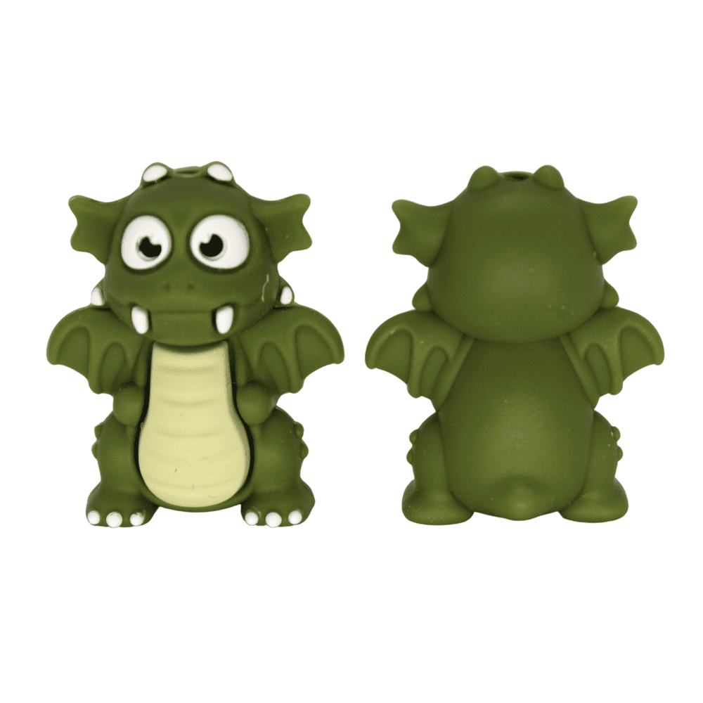 Silikon 3D - Motivperle Drachen | Hell Lint