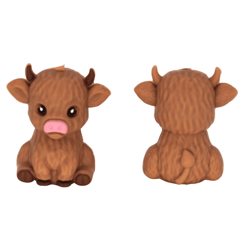 Silikon 3D - Motivperle Kuh | Kamel Braun