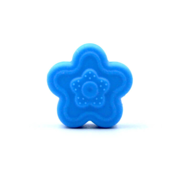 Silikon Motivperle Blüte "Blau"