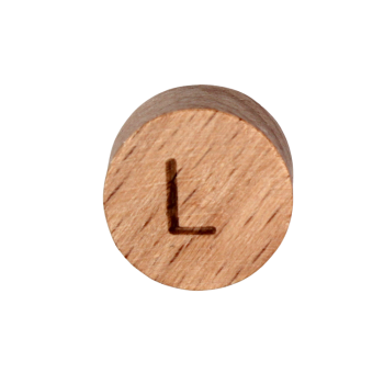 Naturholz Buchstabenscheibe 15mm | L