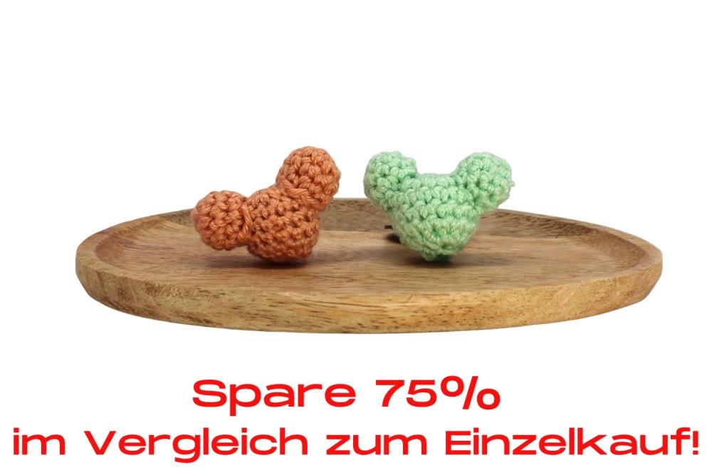 Bundle | Häkelmausperle Peachy/Mint