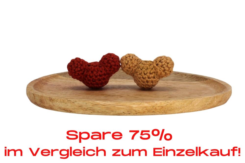 Bundle | Häkelmausperle Senfgelb/Rostbraun