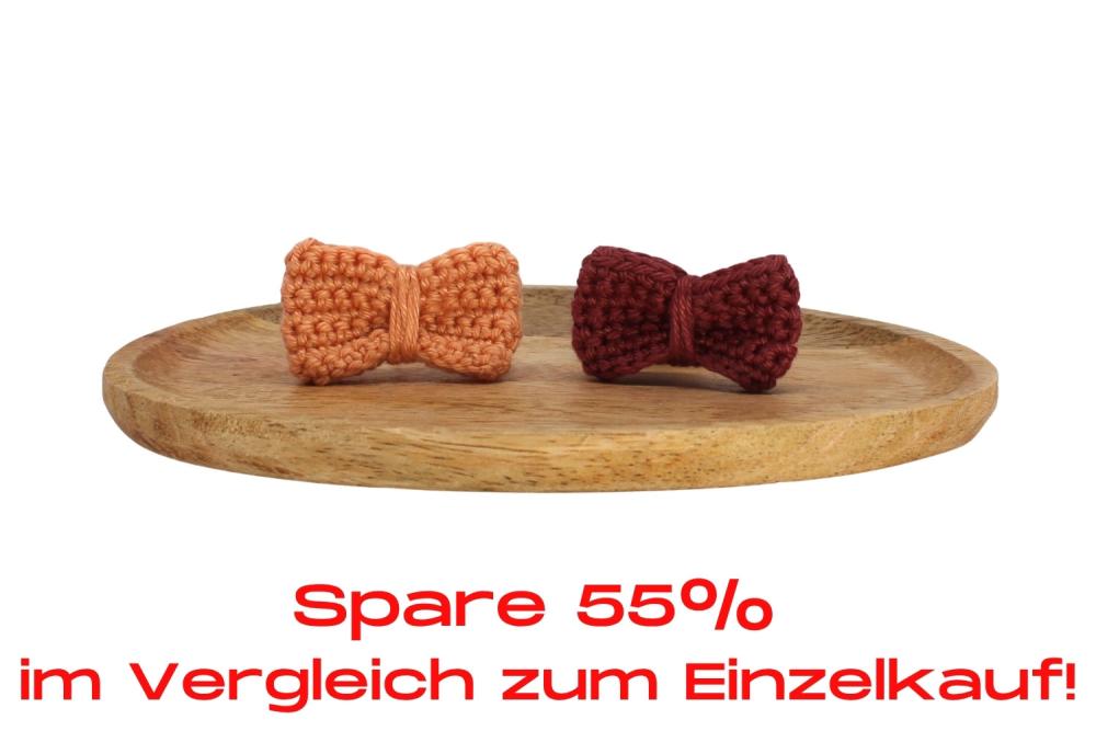 Bundle | Häkelschleife Peachy/Rostbraun