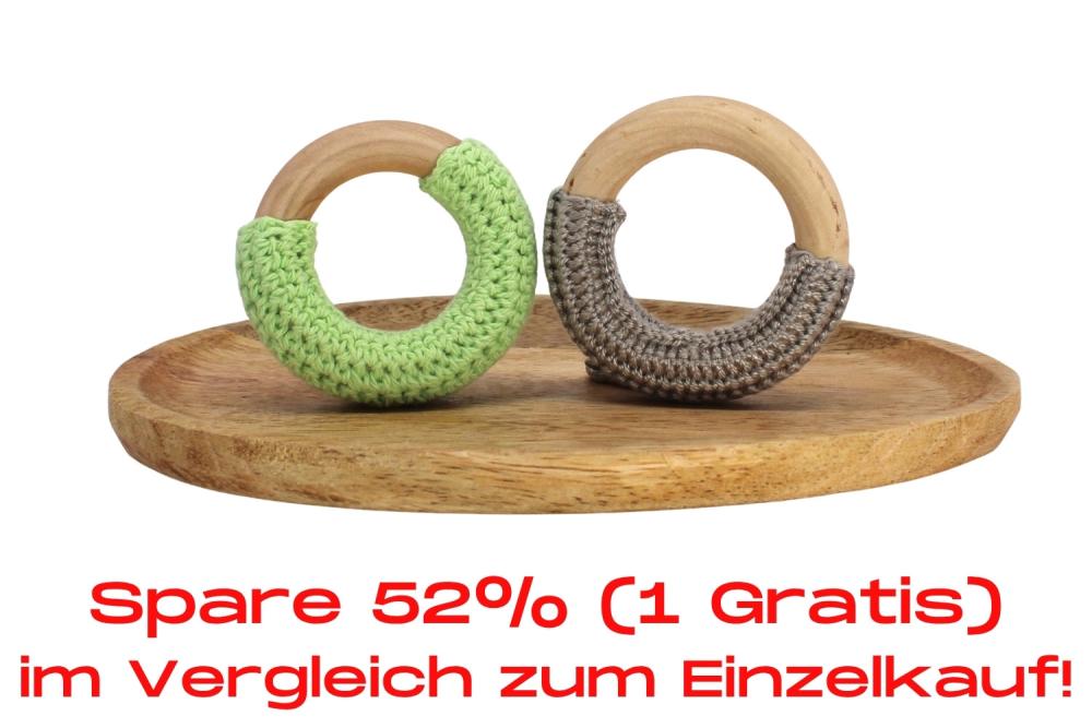 Bundle | Häkelring Grau-Mintgrün