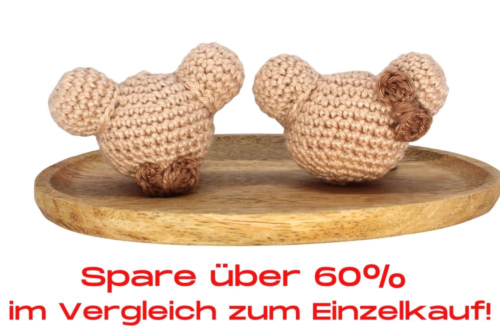 Bundle | Häkeltier Maus Beige - Junge/Mädchen