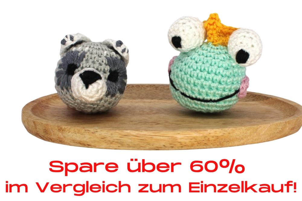 Bundle | Häkeltier - Wolf/Frosch