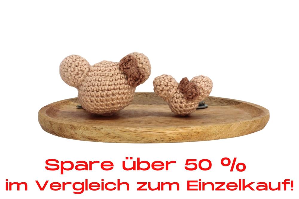 Bundle | Häkeltier + Häkelmausperle Beige Mädchen