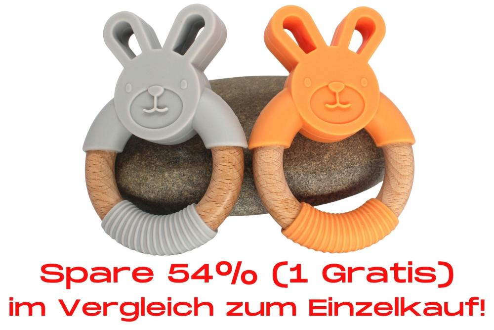 Bundle | Greifling Hase - Hellgrau/Pfirsich