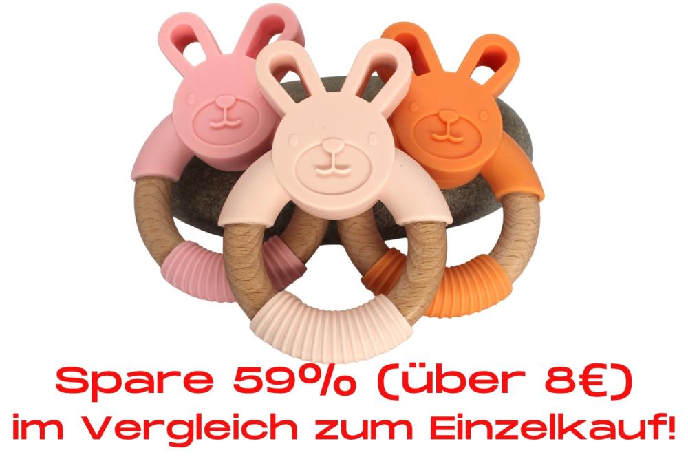 Bundle | Greifling Hase - Hellrosa/Rosa/Pfirsich