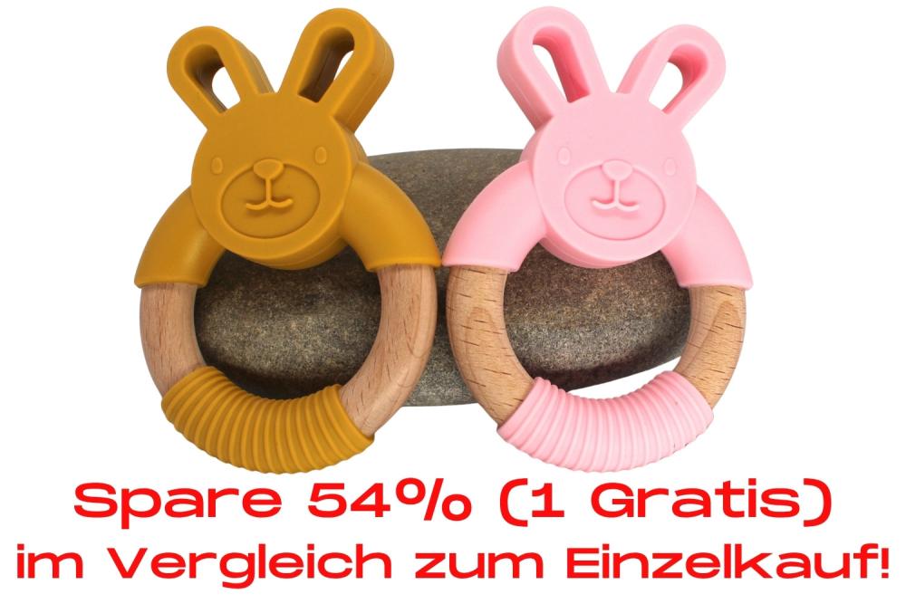 Bundle | Greifling Hase - Rosa/Senfgelb