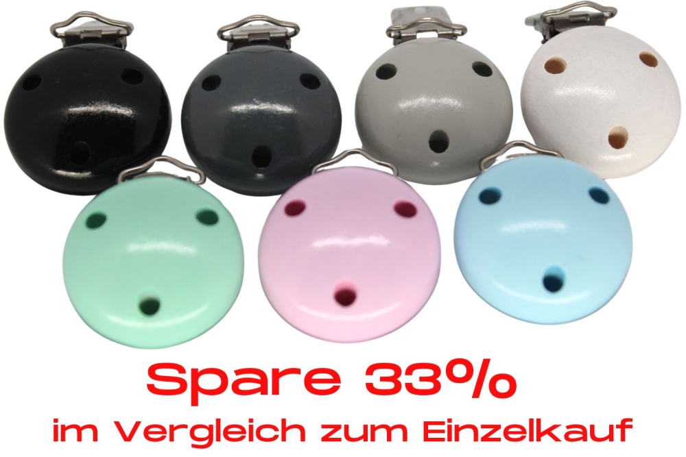 Bundle | Holzclip 35 mm | 7 Stück