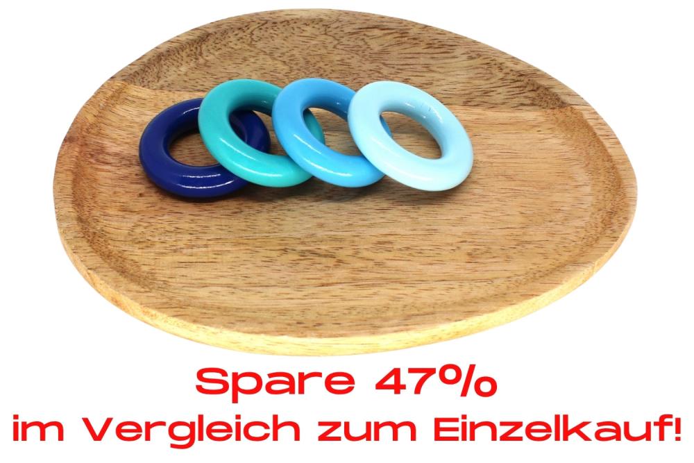 Bundle | Holz Greifling 36mm Blau Töne