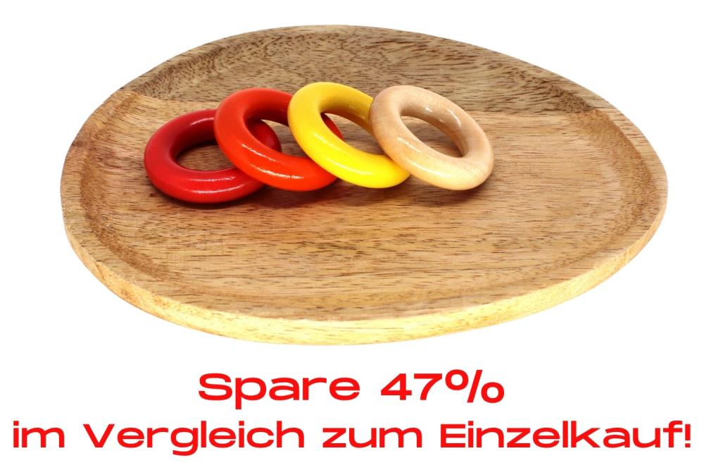 Bundle | Holz Greifling 36mm Rot-Orange Töne