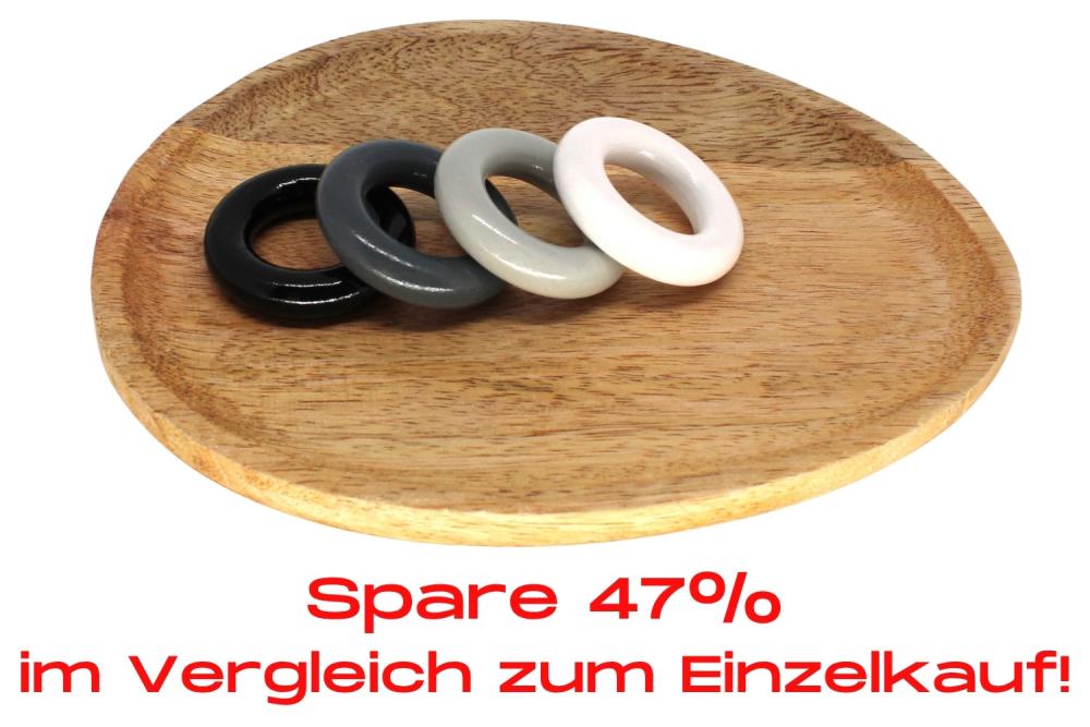 Bundle | Holz Greifling 36mm Weiß-Grau Töne