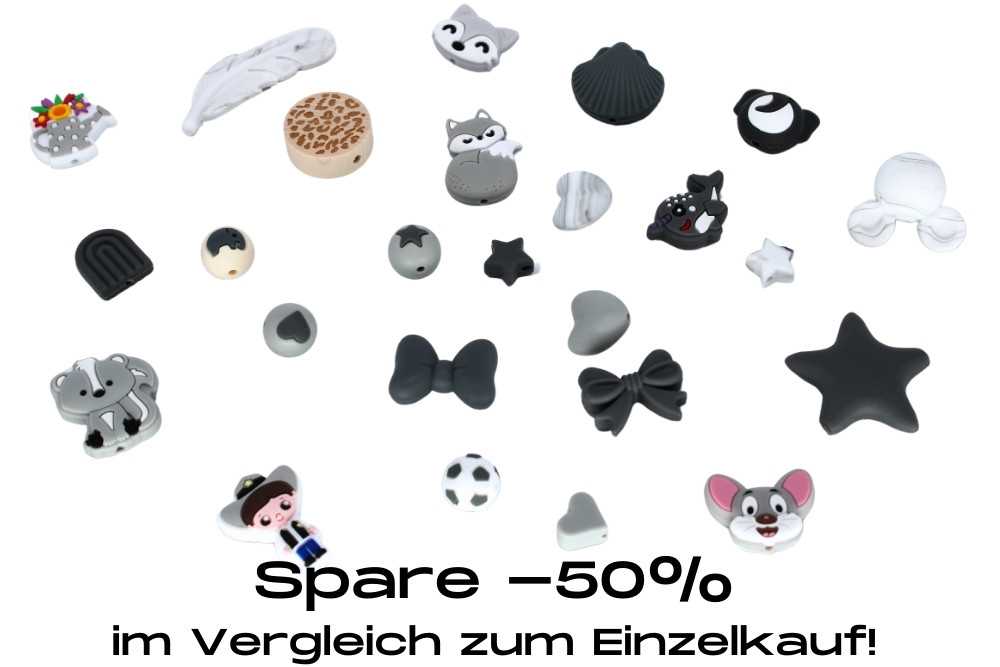 Bundle Motivperlen | Grautöne