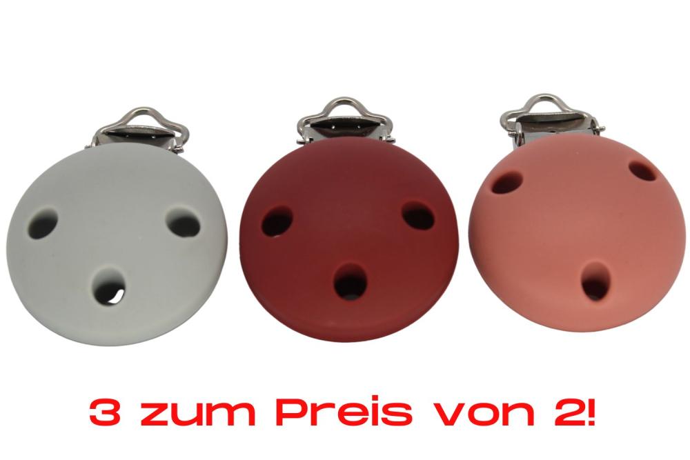 Bundle | Silikon Rundclip | Rostrot & Lehmrot