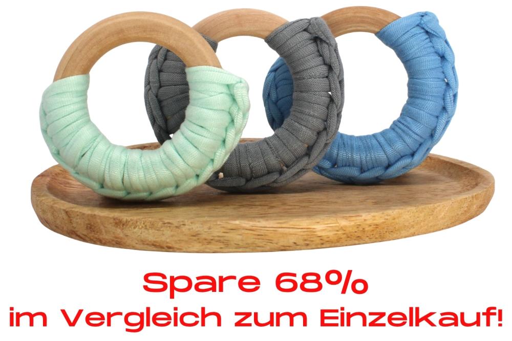 Bundle | Stoffring Blau/Mint/Grau