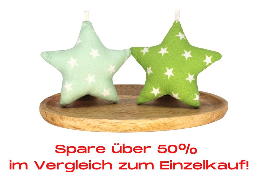 Bundle | Stoffstern "Mit Sternen" Mint/Grün