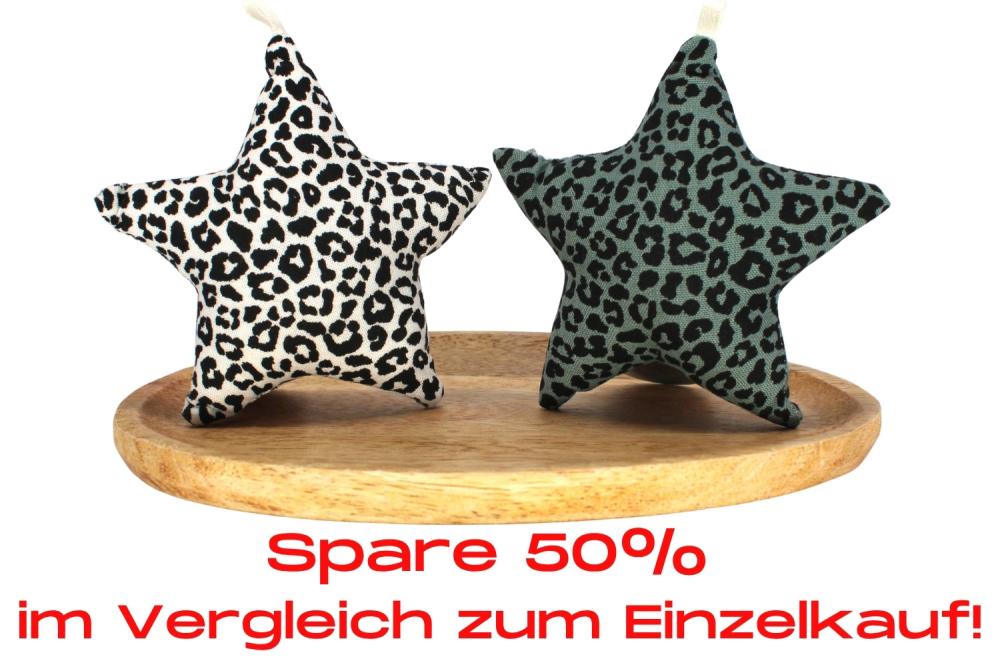 Bundle | Stoffstern "Leo" Salbei/Weiß
