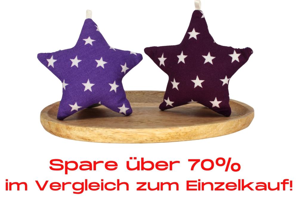 Bundle | Stoffstern "Mit Sternen" Purpur/Violett