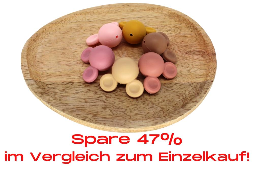 Bundle | Motivperle Silikon XXL Maus Herbsttöne