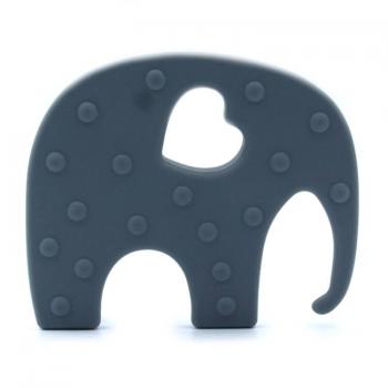 Silikon Beißanhänger | Elefant | Dunkel Grau