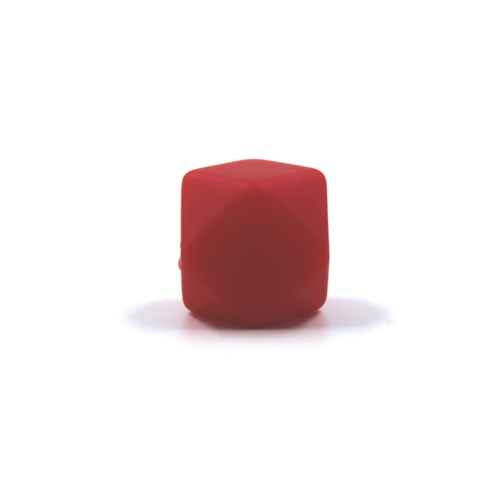 Preview: Hexagon Silikonperle 14mm "Scarlet Red" Preview: Hexagon Silikonperle 14mm "Scarlet Red"