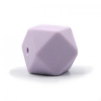 Silikon Hexagonperle | 17mm | Lavender Fog