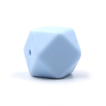 Silikon Hexagonperle | 17mm | Pastell Blau