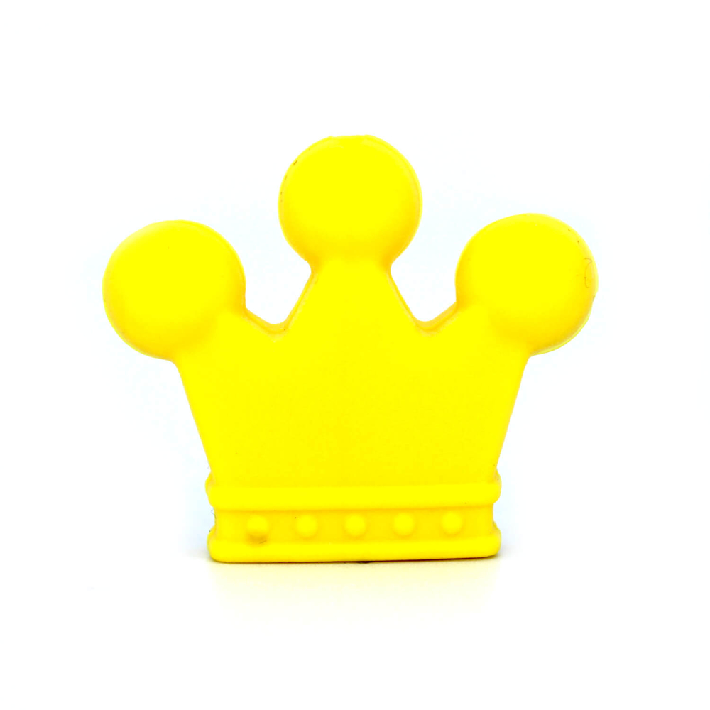 Silikon Motivperle Krönchen #1 | Gelb