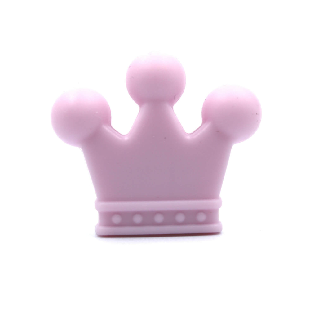 Silikon Motivperle Krönchen #1 | Baby Rosa