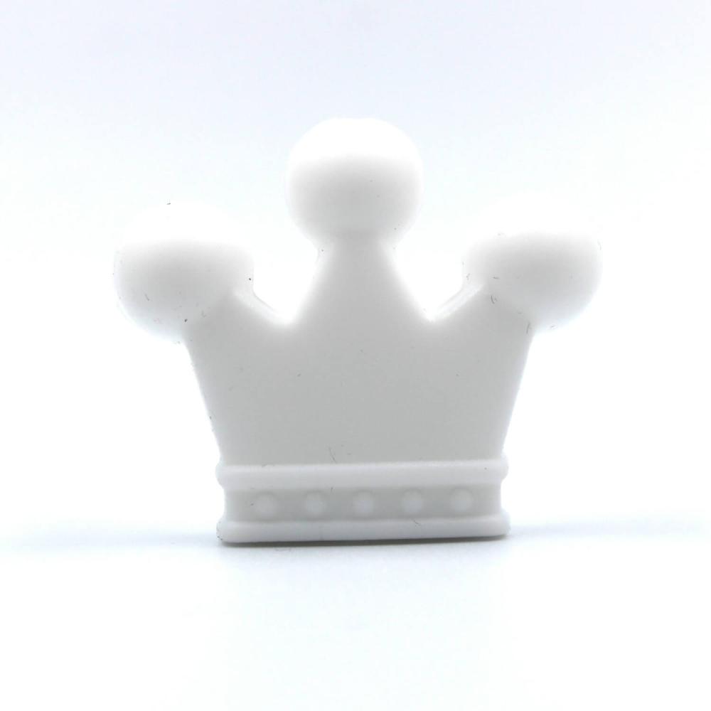 Silikon Motivperle Krönchen #1 | Weiß