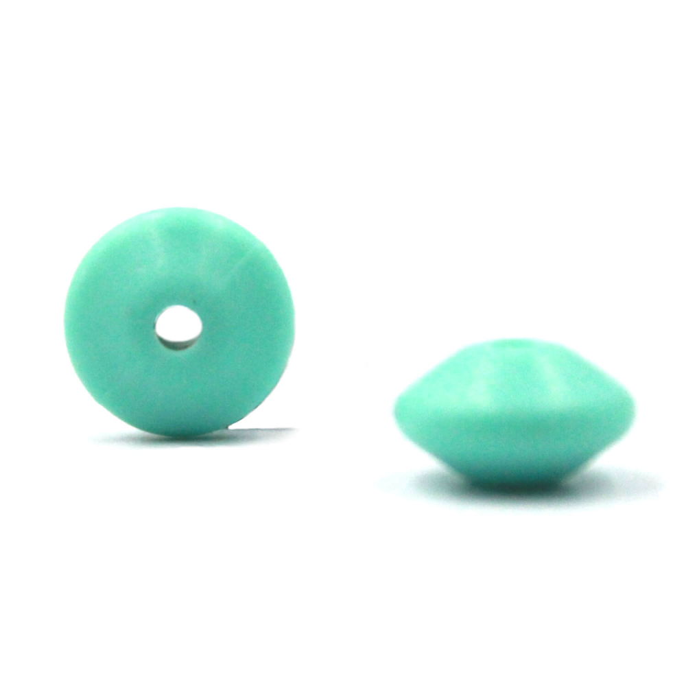 Preview: Silikonlinse 12mm Gewölbt "Hell Türkis"