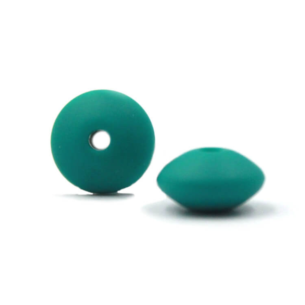 Silikonlinse 12mm Gewölbt "Petrol"