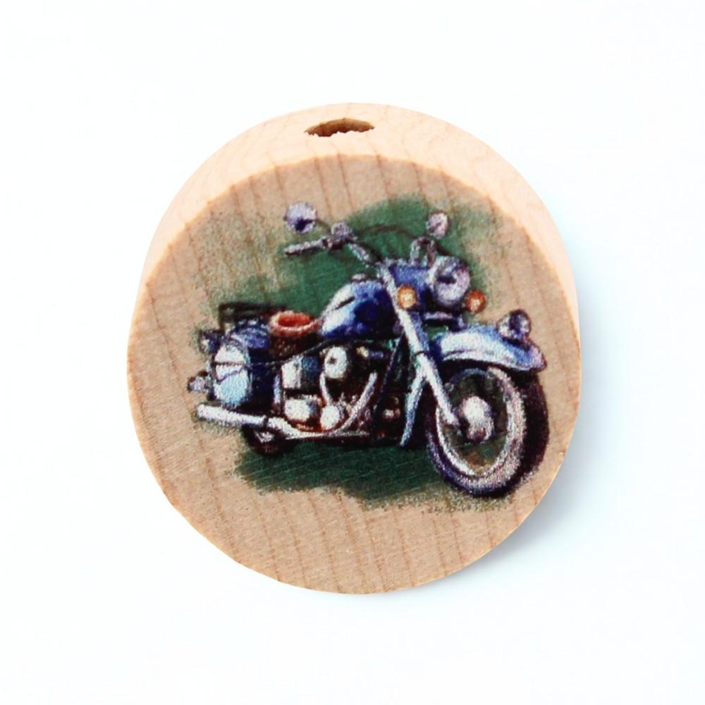 Holz Motivscheibe 20mm | Motorrad | Natur