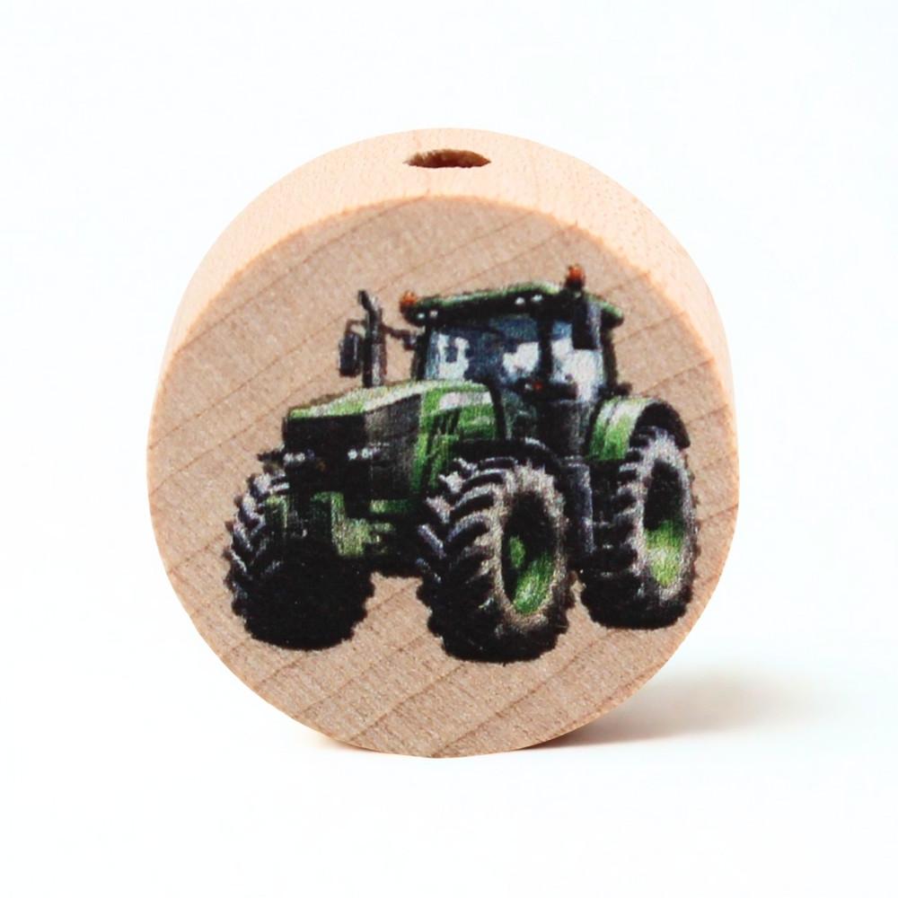 Holz Motivscheibe 20mm | Traktor "Grün" | Natur