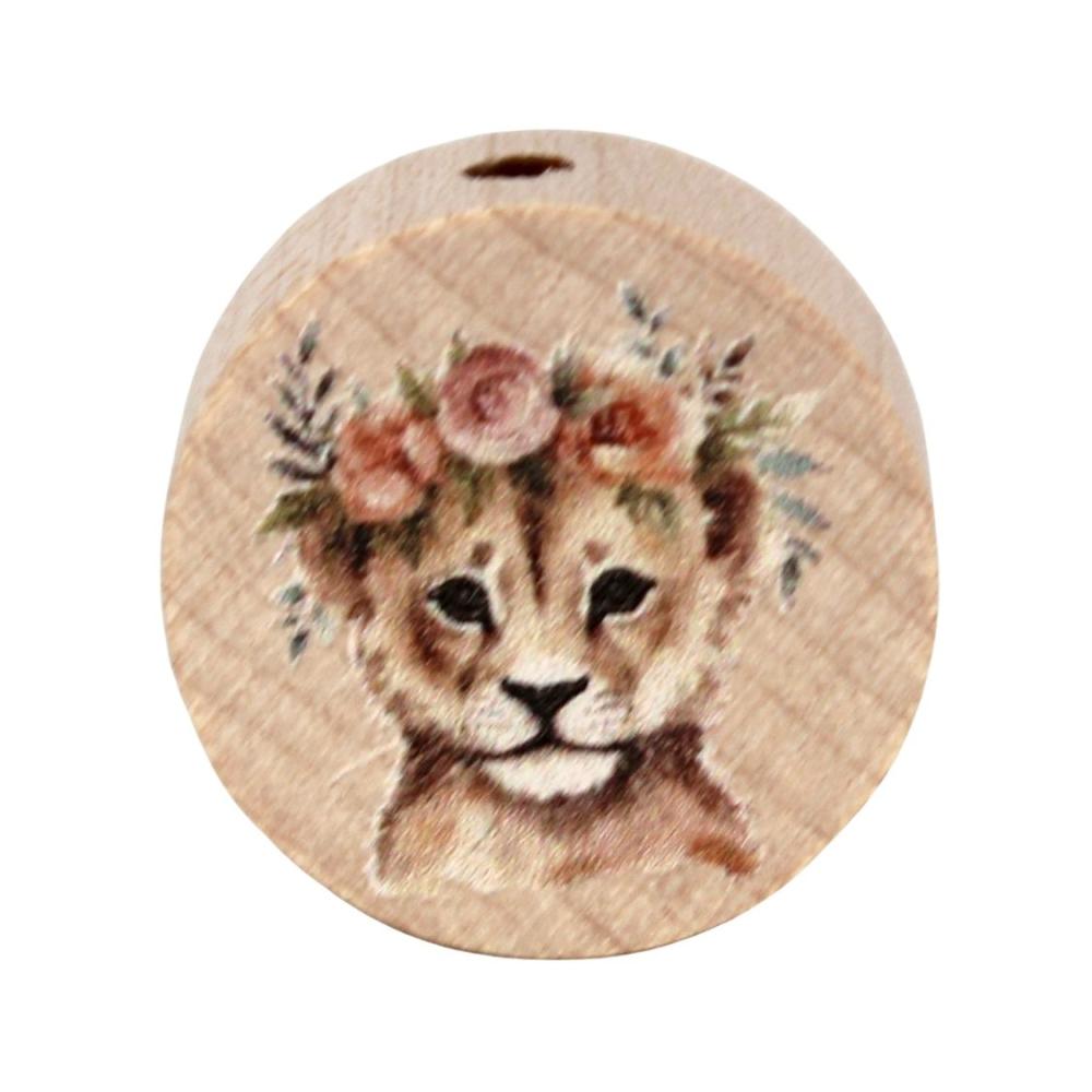 Holz Motivscheibe 20mm Löwenjunges | Natur