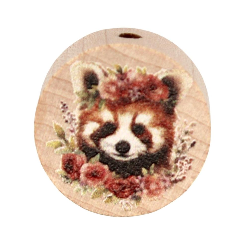 Holz Motivscheibe 20mm | Roter Panda | Natur