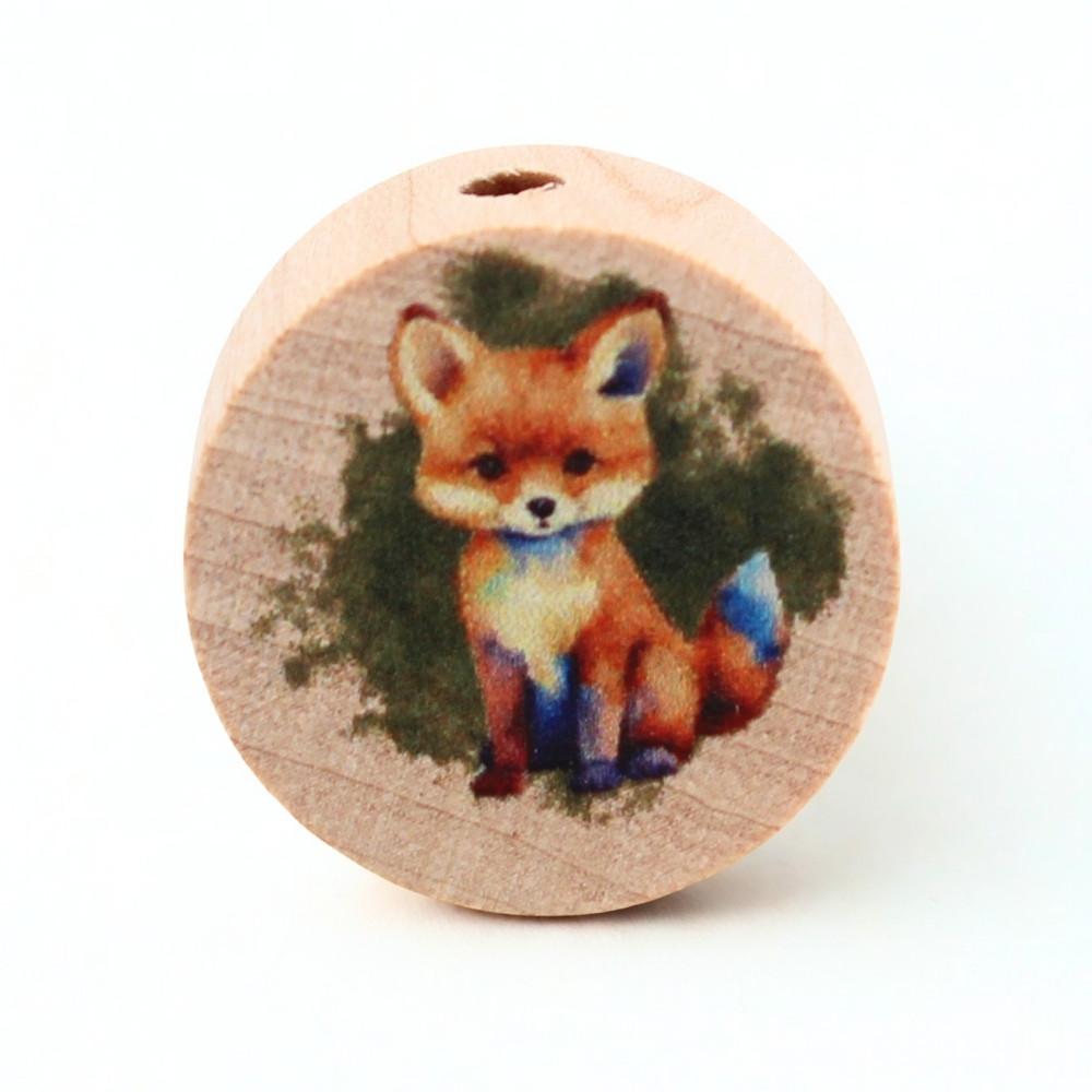 Holz Motivscheibe 20mm | Fuchs Salbei | Natur