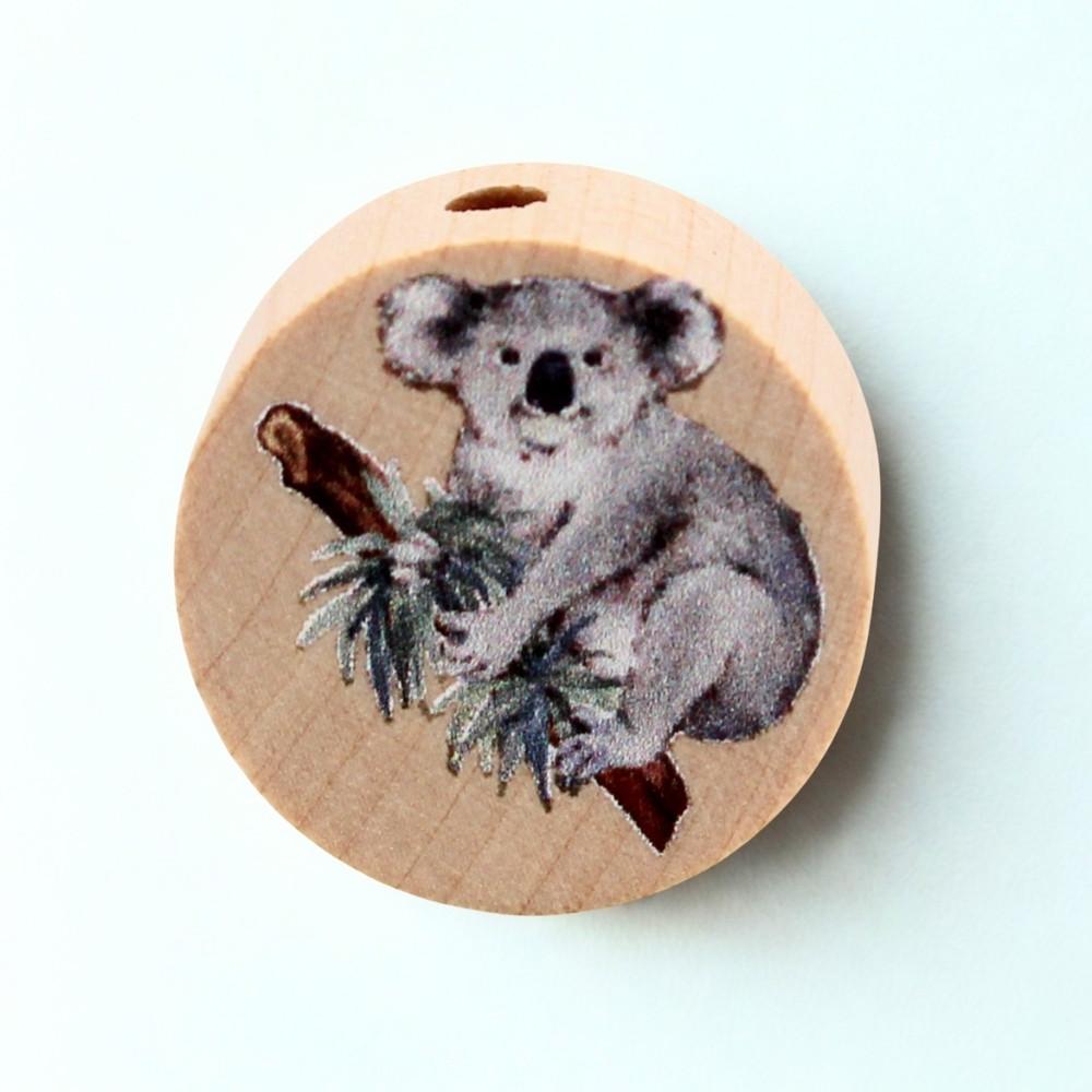 Holz Motivscheibe 20mm | Koala mit Ast | Natur