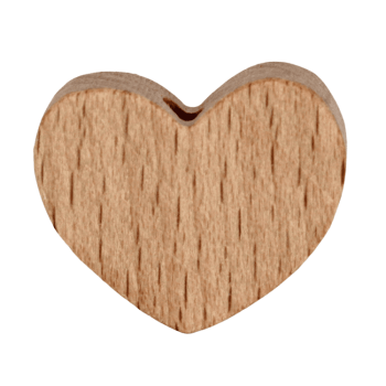 Naturholz Form-Motivperle | Herz