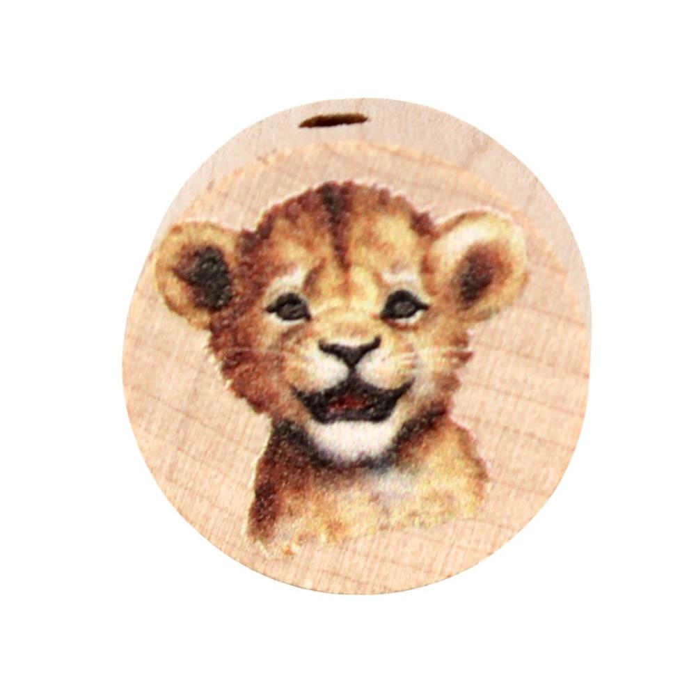 Holz Motivscheibe 20mm Kleiner Löwe | Natur