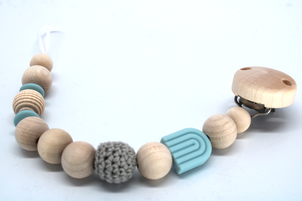 Schnullerketten-Bastelset Kleiner Regenbogen | Powder Blue